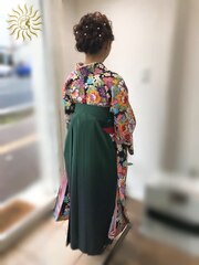 ざっくり緩めヘアセット☆袴着付け☆