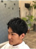 爽やかアップバング×束感×レイヤースタイル