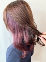 オル(Olu)&nbsp;【MASAYA】ピンクラベンダー×インナーカラー×耳かけ