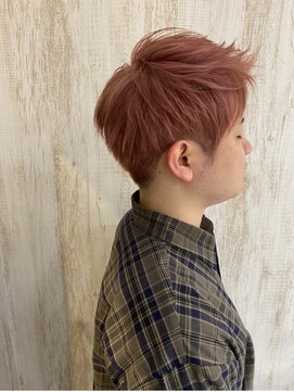 エストレーラ(estrela) 『estrela』桜ピンクカラー×ツーブロックショート