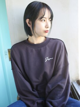 バース(BIRTH) 天神【BIRTH】透けバングフレンチボブ×くすみブルー