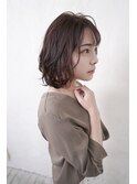 ショートボブ/くびれショート丸みボブ/ボブパーマ20代30代40代e