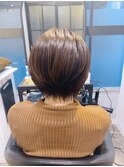 大人可愛い20代30代小顔丸みショートボブマッシュ
