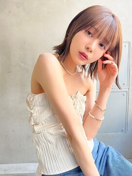 ロロ(ro-ro) 【恵比寿roro】切りっぱなしボブ×ベージュカラー