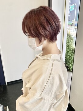 アルコイリスバイドールヘアー(ARCOIRIS by Dollhair) グレーベージュベビーピンクニュアンスカラ斜めバングアッシュ