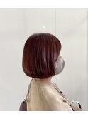 艶カラーのワンレングスボブ☆