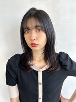 〈藤間〉ナチュラルくびれミディ/韓国ヘア/大人ガーリー