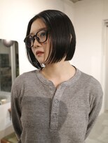 ヨー(Yoh-)&nbsp;【黒髪ボブ/阿部達哉】ミニボブ/外ハネ/切りっぱなしボブ