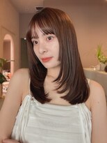 ガーデンヨコハマエスト(GARDEN YOKOHAMA est)&nbsp;前髪　こなれミディ　イメチェン　レイヤー　ブラウン