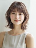 ★グレージュデザインカラーハッシュカットツートンカラーボブ