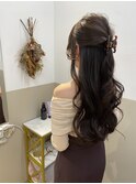 【縮毛矯正で乾かすだけで艶髪を叶える】艶髪アレンジも可愛い