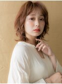 カーキベージュハイライト抜け感ウルフカット315X戸頭20代30代