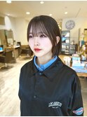 ボブ/切りっぱなしボブ/外はねボブ/髪質改善/縮毛矯正