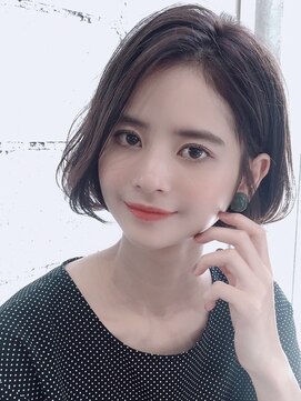 デパール 表参道店(depart) 外ハネボブセクションカラーグラデーションカラーペールベージュ