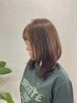 ヘアーアンドメイクアップモパ&nbsp;マロンベージュ／ブリーチなしWカラー／ミディアムレイヤー