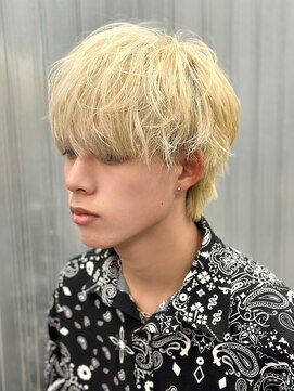 エルマーク 堺東(L-MARK) ダブルカラー/ブリーチ/ミルクティー/ヘアカラー/men's