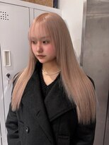 ベレーザ 渋谷(BELEZA) 17292全頭ブリーチグレーブラウンバタフライカットミルクティー