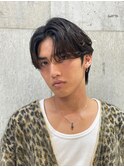 原宿センターパートフェザーパーマメンズパーマニュアンスパーマ