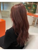 大人可愛い/艶髪/コテ巻き/20代/30代/40代/ピンクカラー