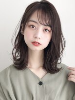 リヤン 表参道(lyann)&nbsp;デジタルパーマくせ毛風カールダークブルー美髪イメチェン