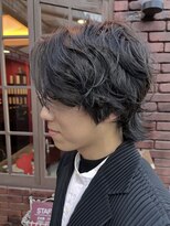 アルファレイズゼロ(alphareiz zero) パーマ×センター分けスタイル