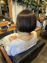 ヘアードレスビュー(hair dress V.I.E.W) あごボブ×オリーブベージュ