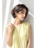 アッシュ 学芸大学店(Ash)&nbsp;ショートボブ/大人女性/ナチュラルブラウン/白髪ぼかし/パーマ