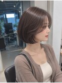 柔らかボブで韓国ヘアを手に！！