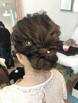 ロカット サロン(Roquat Salon)&nbsp;ゆるふわシニヨンアップアレンジ【ヘアメイク　立川南/浴衣/袴】