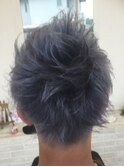 まぁるいショートレイヤー×ツーブロスタイル