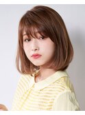 20代シースルーハイライトオリーブカラーナチュラルストレート
