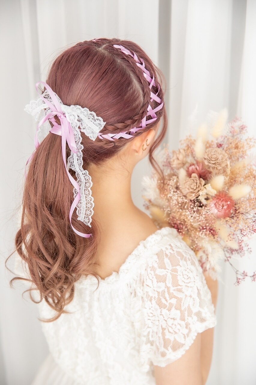 レースアップポニー：L169254582｜ヘアセットサロンシャルメ 梅田店