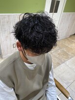 ネオリーブソラ 相模大野店(Neolive sola)&nbsp;メンズ波巻きスパイラルパーマ×束感