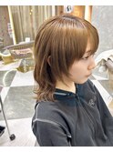 ミディアム10代20代30代プルエクステショートウルフブラウン