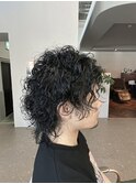 マッシュウルフパーマ