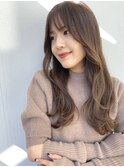 髪質改善カラー×透明感ブラウンベージュ