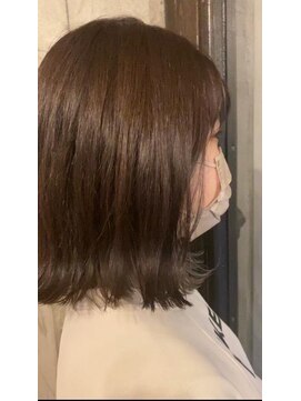 ヘア ルーナ バイ アプリーレ(hair lune by Aprire) ナチュラルブラウンボブインナーカラーグレージュ20代30代