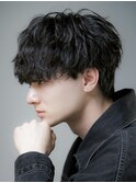ツイストスパイラルパーマ波巻きパーマシャドウパーマメンズ