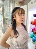 インナーカラー/フェイスフレーミング/ヘアアレンジ