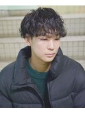 MEN’S HAIR/ブルーブラック/フェザーパーマ/北九州/小倉