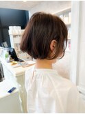 福山Caary30代40代人気小顔補正立体カット前下がりレイヤーボブ