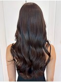 グレージュロング小顔おくれ毛韓国ヘア顔周りレイヤー_ba566253