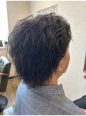 メンズセット　波巻きパーマ風