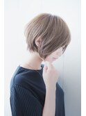 Say.ショートボブレイヤーショートヘーゼルグレージュブリーチ