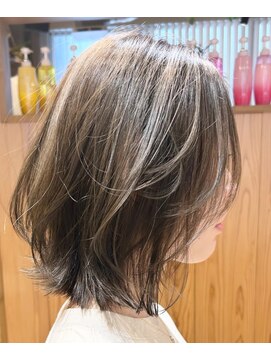ラメールヘア(la mer hair) ニュアンスボブ/レイヤーボブ/オリーブベージュ/ボブ/透け髪