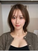 大人ボブ銀座レイヤーカット有楽町ミディアムボブベージュ