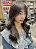 暗髪/クラゲヘアー/ココアベージュ/小顔(新潟/万代）