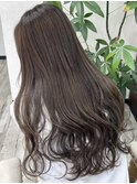 オリーブグレージュダークブラウンイルミナカラーレイヤーカット
