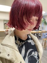 ルノ(RUNO)&nbsp;ぱつっとボブ/切りっぱなしボブ/ブリーチカラー/レイヤーボブ