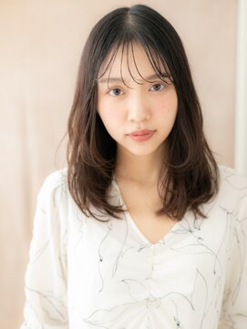 カバーヘア ブリス 志木南口駅前店(COVER HAIR bliss) シースルーバング/レイヤーカット/内巻き/ダークアッシュ/30代e